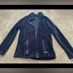 French Laundry Women’s Black Sweater Jacket with front zipper Size S